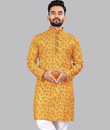 allan peter Red Cotton Men's Regular Kurta ( Pack of 1 )