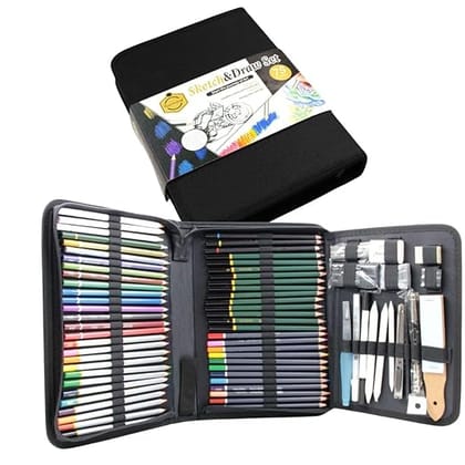 Oytra Pencil Sketching Kit 75 Pcs for Potrait