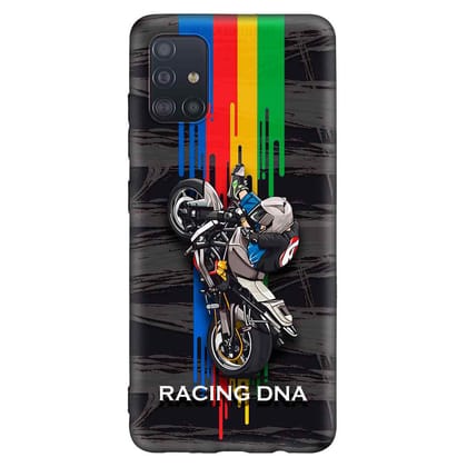 Racing India Samsung A51 Premium Embossed Mobile cover