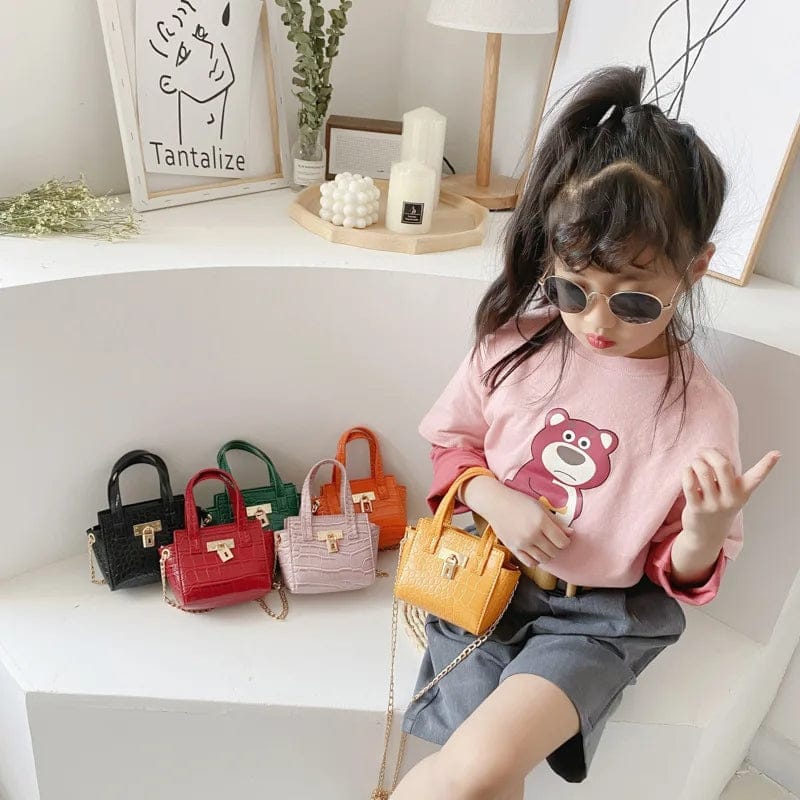 High Quality  Fashion Mini Kids  Shoulder Bag   Leather Handbag Girl Chain Messenger Bags