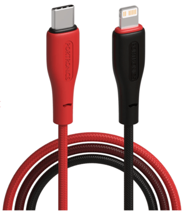 HUE X - Type C To 8 Pin 20W 1M, Black+Red