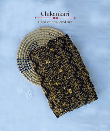 Georgette Kurta Piece | Black Georgette Kurta Piece | Black