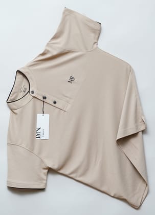 Chiku | Solid Henley Neck | Polo T-Shirt-M