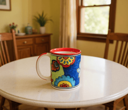 Handcrafted Ceramic Coffee & Milk Mug | Blue Pottery Handcrafted Ceramic Coffee & Milk Mug | Blue Pottery