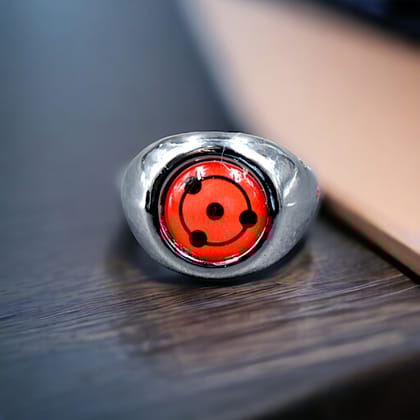 Triple Tomoe Sharingan Ring For Unisex - Naruto