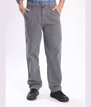 IVOC Straight Pleated Men's Trouser - Grey ( Pack of 1 )