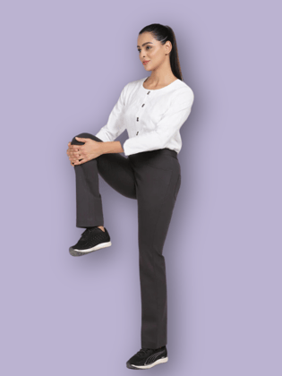 Boot Cut Mid Waist Stretch Pants-5XL