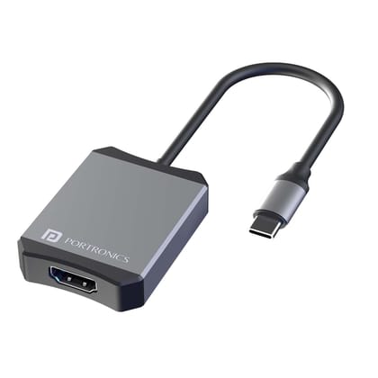 Portronics Mport X Type-C to HDMI Adapter (Grey)