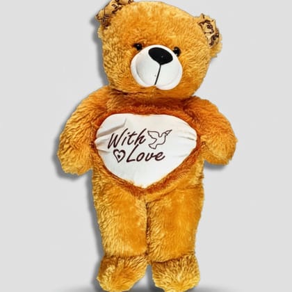 Saadhya Toys Standing Brown Teddy Bear with Love Heart – 60 cm Premium Soft Plush Teddy for Romantic Gifting, Home Décor &amp; Kids