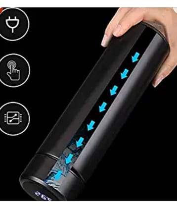 YESKART - Black Water Bottle 500 mL ( Set of 1 )