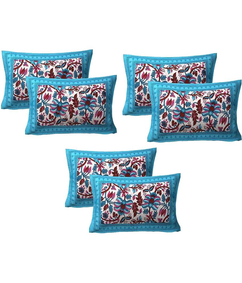 AJ Home Pack of 6 Turquoise Pillow Cover