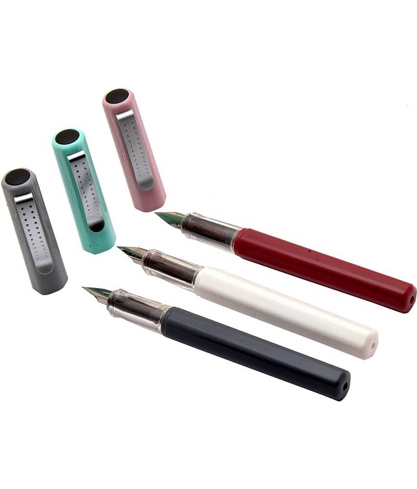 Set Of 3 Jinhao Stn Fountain Pens With Extra Fine Nib & Converter