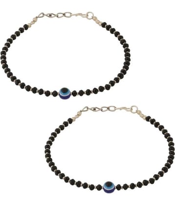 VIRAASI - Black Anklets ( Pack of 1 )