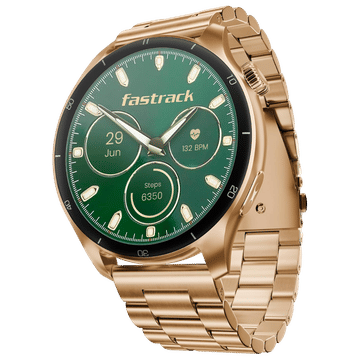 Fastrack Dezire FX1 PRO Fashion Smart Watch with 1.43" AMOLED, SingleSync BT Calling, AI Voice Assistant, 100+ Sports Modes, Upto 5 Day Battery- Rosegold