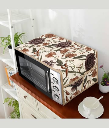 E-Retailer Single Poly-Cotton Brown Microwave Oven Cover -