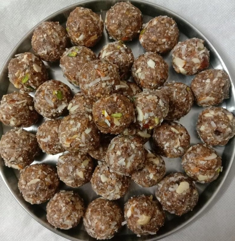 Samarth Dates Dry Fruit Ladoo (1kg) | Sugar-Free Fasting Sweet | Premium Energy Booster
