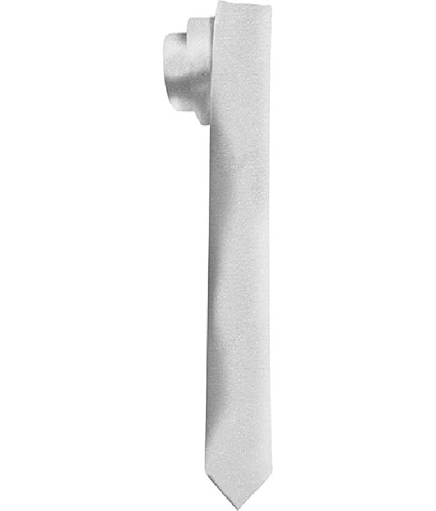 PENYAN White Plain Cotton Necktie