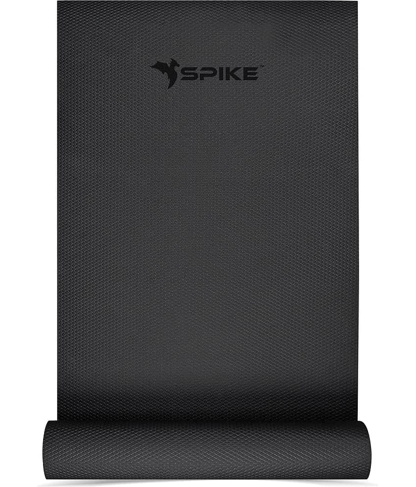Spike - Black Natural Rubber Yoga Mat ( Pack of 1 )