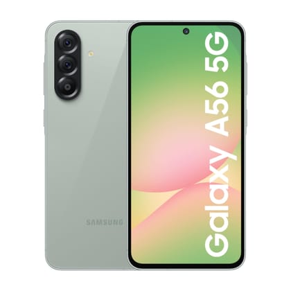 Samsung Galaxy A56 5G (Awesome Olive, 8GB, 128GB) | Segment Most Complete Triple Camera | AI Editing | 4nm Processor | sAMOLED Display| Gorilla Glass Victus+| 5 Gen OS Upgrades Samsung Galaxy A56 5G (Awesome Olive, 8GB, 128GB) | Segment Most Complete Tri