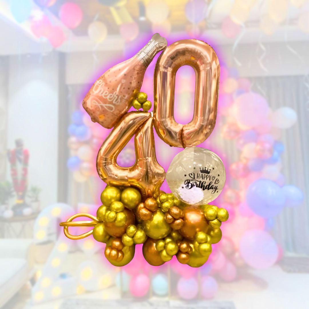 Balloon Bouquet - 40th Birthday