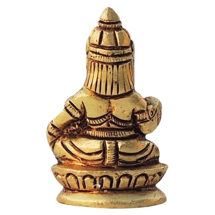 Brass Kuber Ji God Idol - Premium Prosperity Statue for Home, Height : 2.2 Inch (BSMAS396 X)