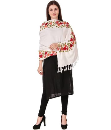 Bravezi White Kashmiri Shawl