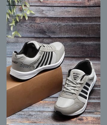 ASIAN WONDER-13 Silver Men's Sports Running Shoes