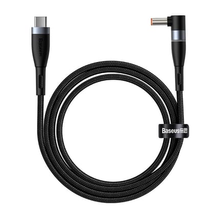 Baseus Zinc Magnetic Series Lenovo Laptop Charging Cable Type C To DC 100W 2M Black SKU-CATXC-Y01-Type C to DC Round (5.5mm x 2.5mm)
