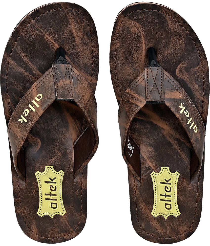 Altek - Brown Men's Thong Flip Flop