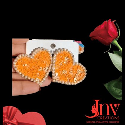 Heart earrings (handcrafted)