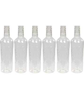 PearlPet Red Plastic Water Bottle 1000 mL ( Set of 6 )