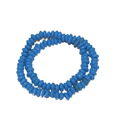 Painted Wooden Beads for Jewelry Making , BWWB-32-Per Packet of Approx 620 Pcs / 8X4 MM / Sky Blue