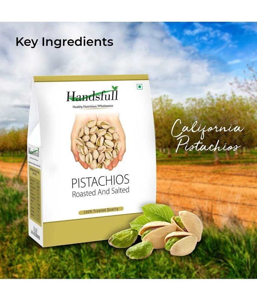 Handsfull Roasted and Salated Pistachios, Roasted Pista, Dry Fruits, Dry Fruits & Nuts,200g