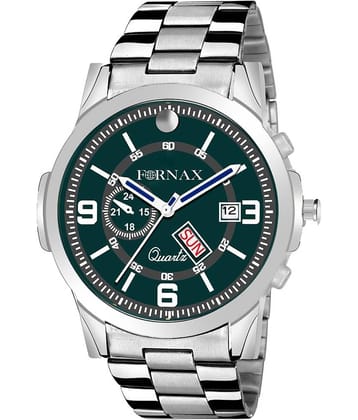 FORNAX - Silver Stainless Steel Analog Men's Watch