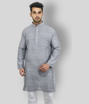 DESHBANDHU DBK - Grey Cotton Men's Regular Kurta ( Pack of 1 )