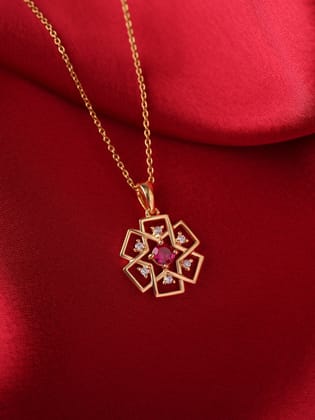 Modern Classic Ruby Pendant For Women
