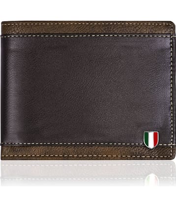GIOVANNY Faux Leather Brown Casual Regular Wallet (Men's Purse)