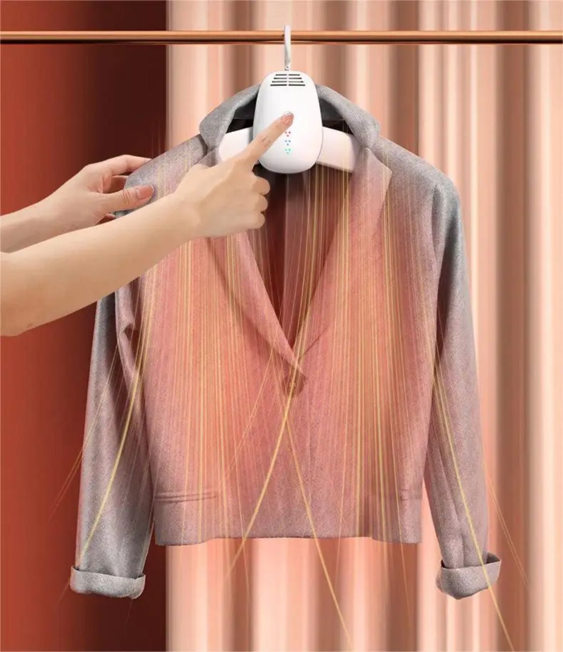 Portable Clothes & Shoe Dryer Hanger  Electric Dryer with Timer, Cold & Hot Air Modes, Compact for Travel