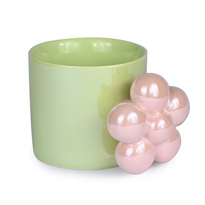 Green Blooming Ceramic Mug