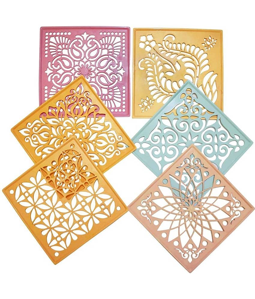 Vardhman Multicolour Powder Rangoli - Pack of 6