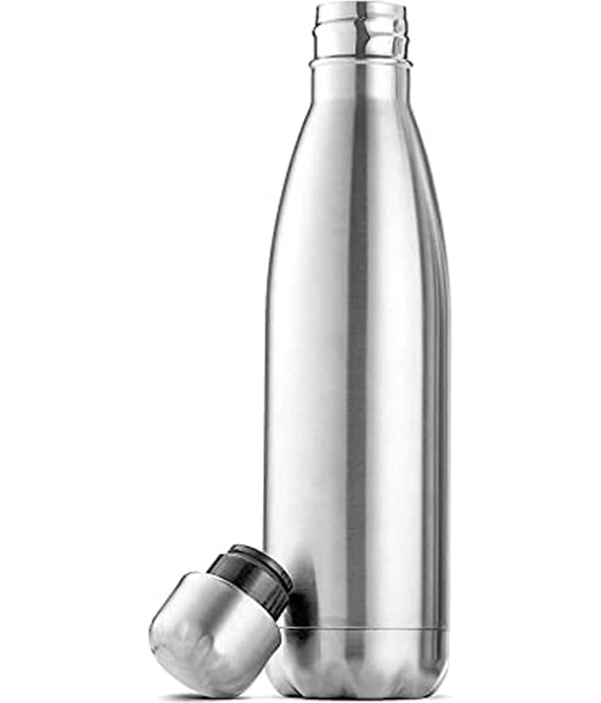 ATIPRIYA Silver Stainless Steel Water Bottle 500 mL ( Set of 1 )