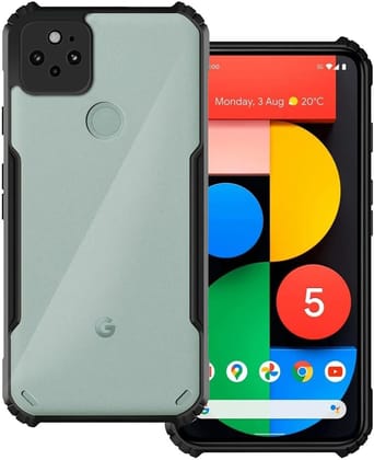 PLUGTECH Slim Shockproof Case | Matte Black Soft | Drop Protection | Precise Cutouts | Premium Mobile Cover for Google Pixel 5