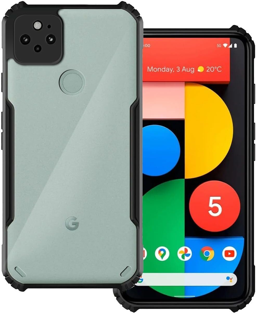 PLUGTECH Slim Shockproof Case | Matte Black Soft | Drop Protection | Precise Cutouts | Premium Mobile Cover for Google Pixel 5