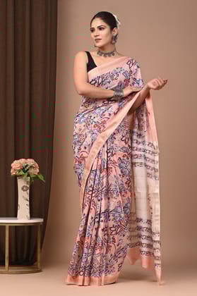 MAHESHWARI SILK BAGRU PRINT SAREE