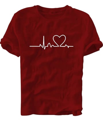 fashion and youth Pack of 1 Cotton Blend Relaxed Fit Men's T-Shirt ( Maroon )