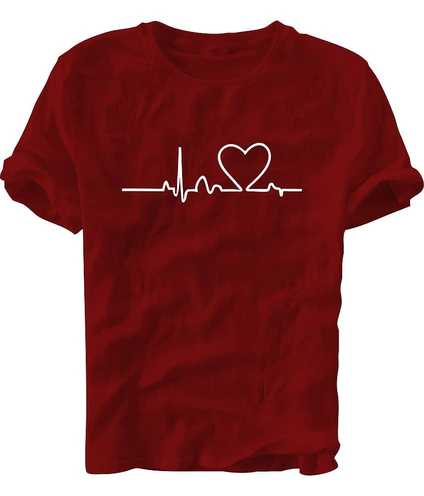 fashion and youth Pack of 1 Cotton Blend Relaxed Fit Men's T-Shirt ( Maroon )