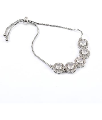 Jewar Mandi - Silver Bracelet ( Pack of 1 )
