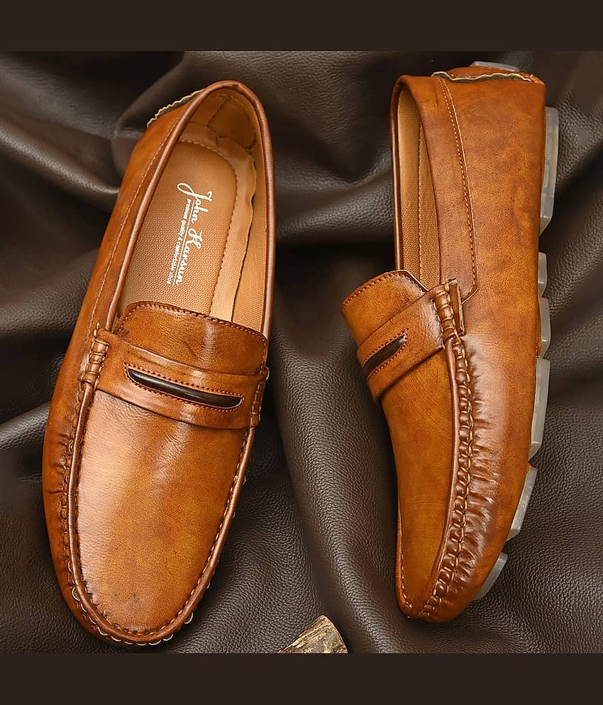 John Karsun Tan Loafers