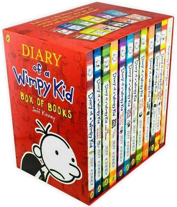 Diary of a Wimpy Kid Box Set - Books 1-12 by Jeff Kinney (English, Paperback)