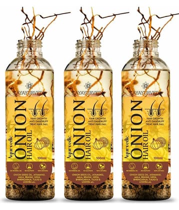 KAYAYURVEDA Hair Growth Onion Oil 300 ml ( Pack of 3 )